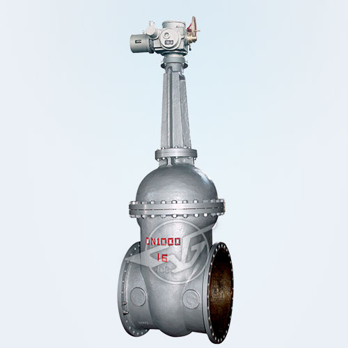 Large-diameter electric gate valve