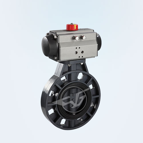 Pneumatic UPVC butterfly valve 