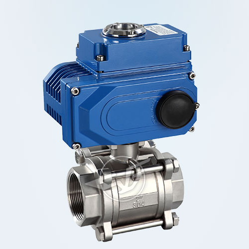 Electric three-piece ball valve