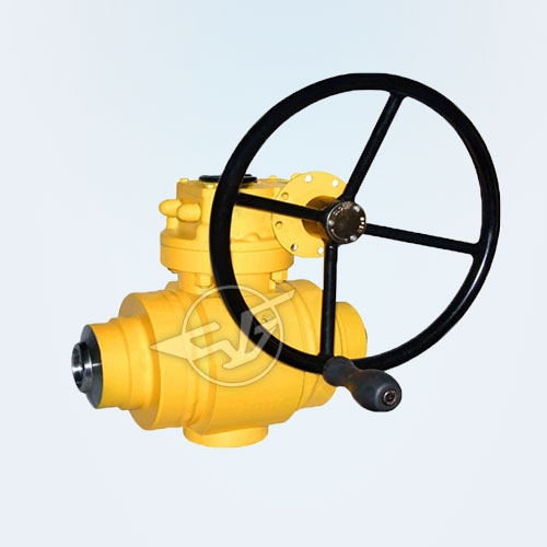 Fixed worm gear welded ball valve 